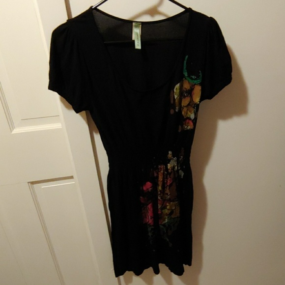 Black Floral Dress - Picture 2 of 6